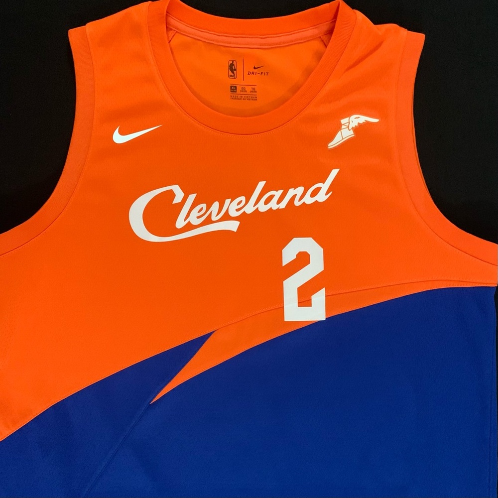 Nike Collin Sexton Cleveland Cavaliers #2 Orange / Blue Swingman Jersey Youth XL